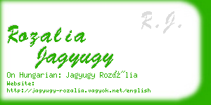 rozalia jagyugy business card